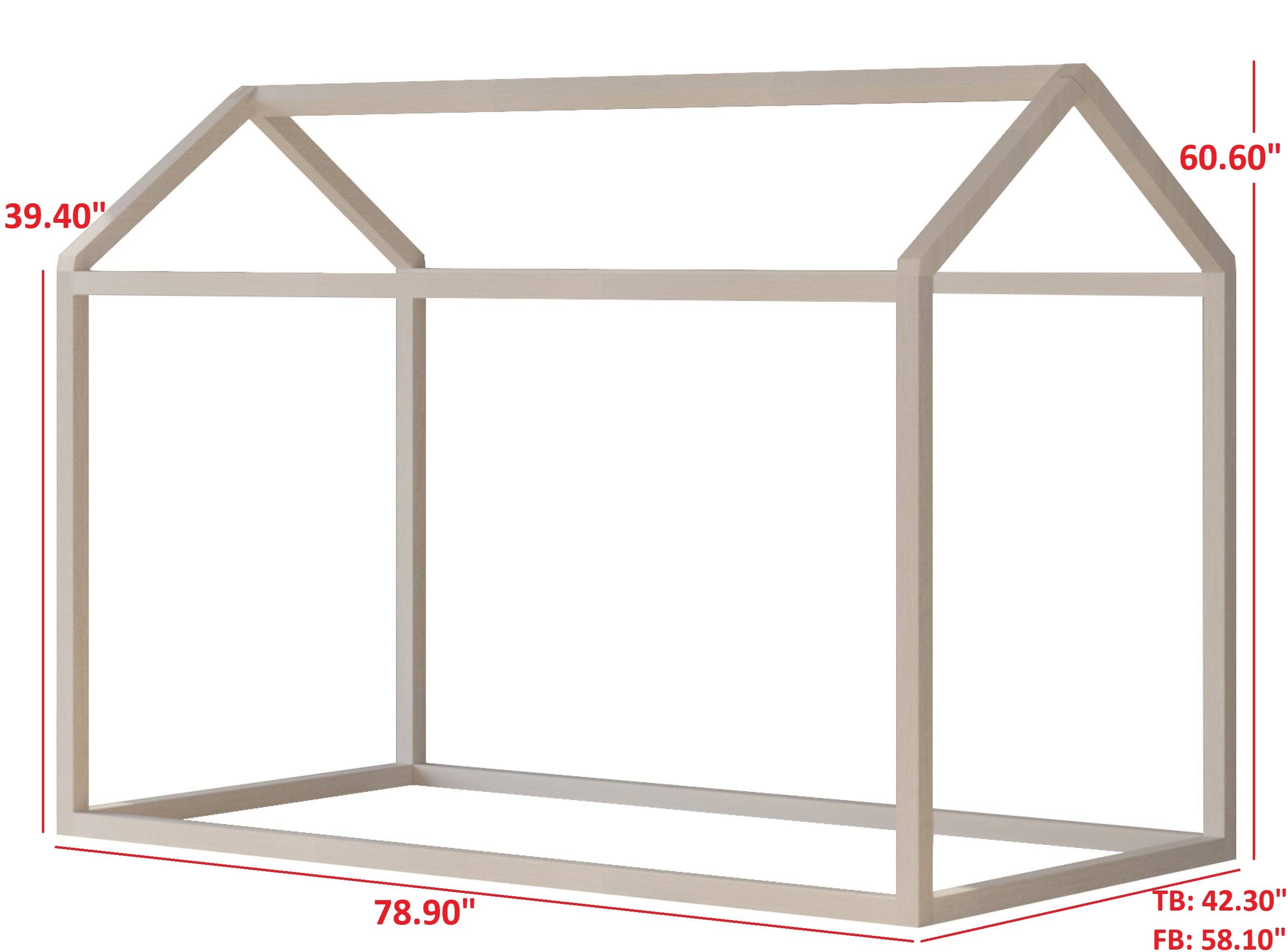 Home Design - Wholesale Bed - Kids & Baby - Home Design Perry Twin Solid Wood Canopy Bed Frame8