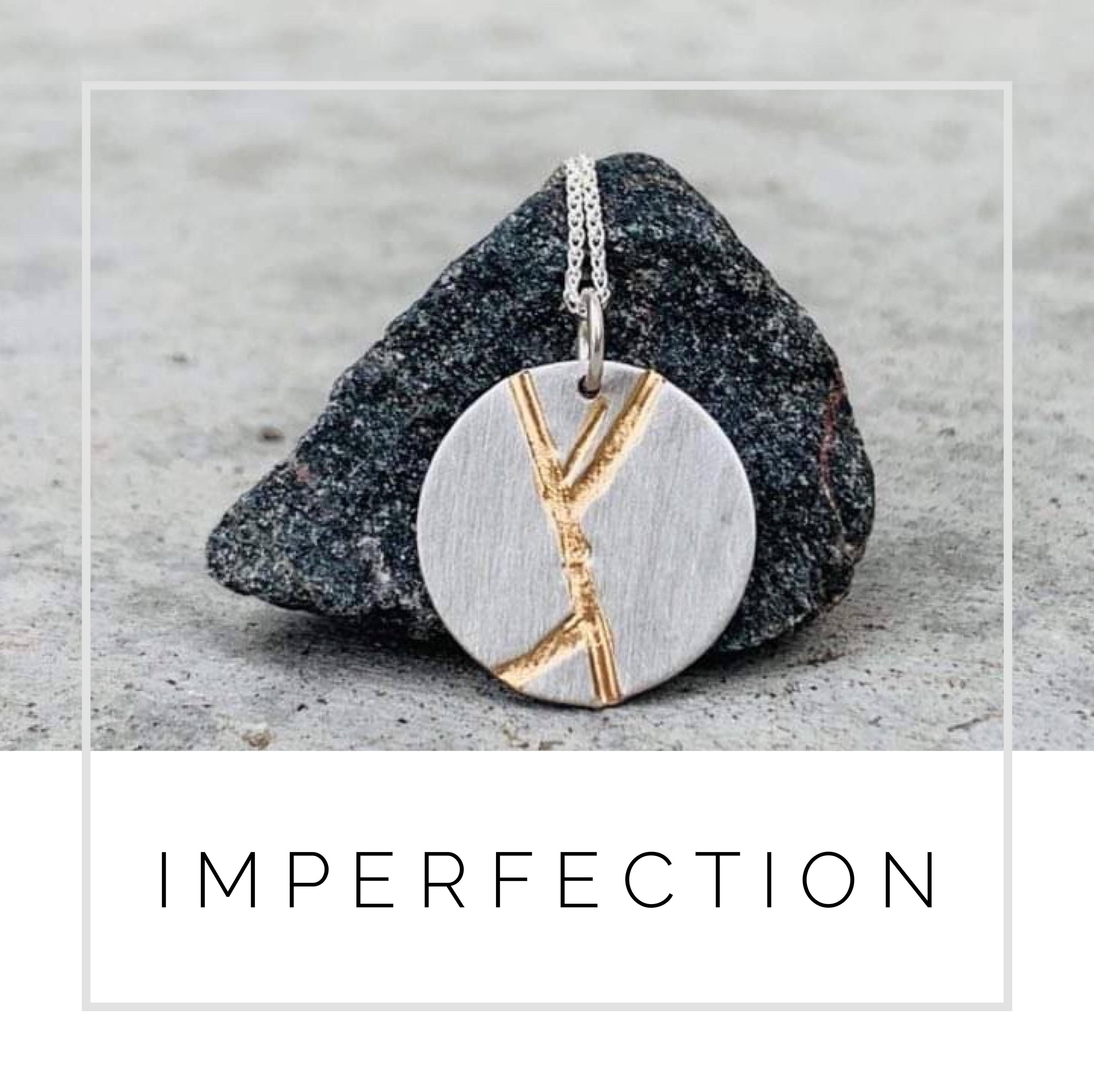Graceful Sage - Wholesale Pendant/Charm Necklace - Kintsugi Necklace for Women, Imperfection kintsugi jewelry