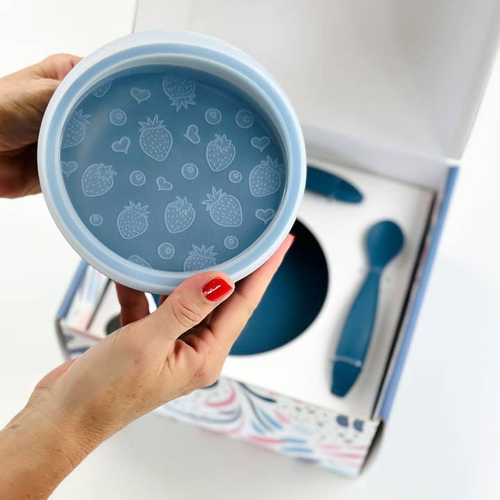 Brightberry - Wholesale Feeding Set - Baby - Australia by Design Self Feeding Set - Blueberry4