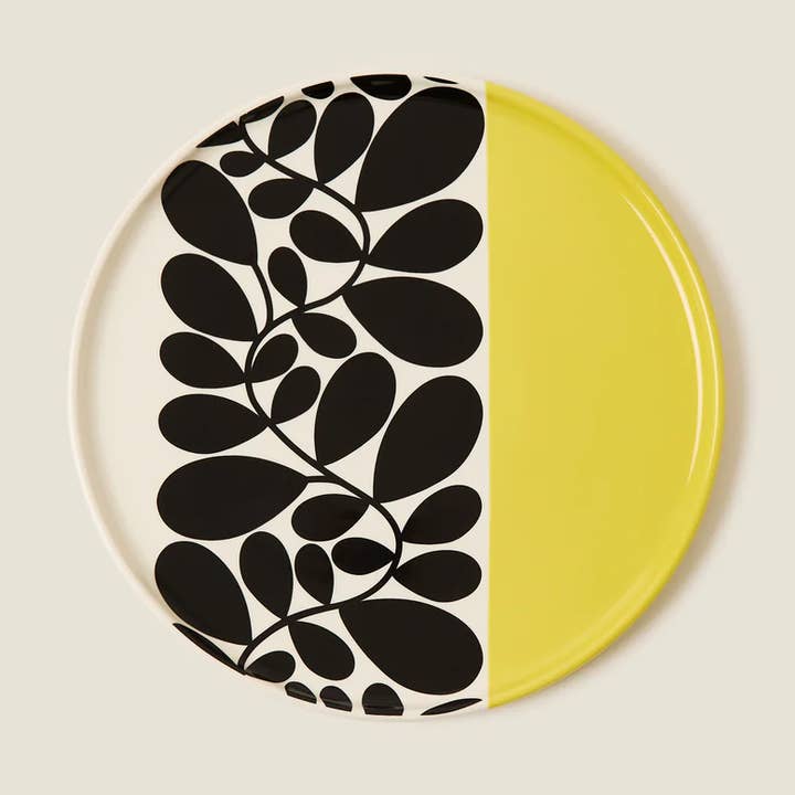 Plateau rond Sycamore Stripe jaune – ORLA KIELY pour la vente par Orla Kiely