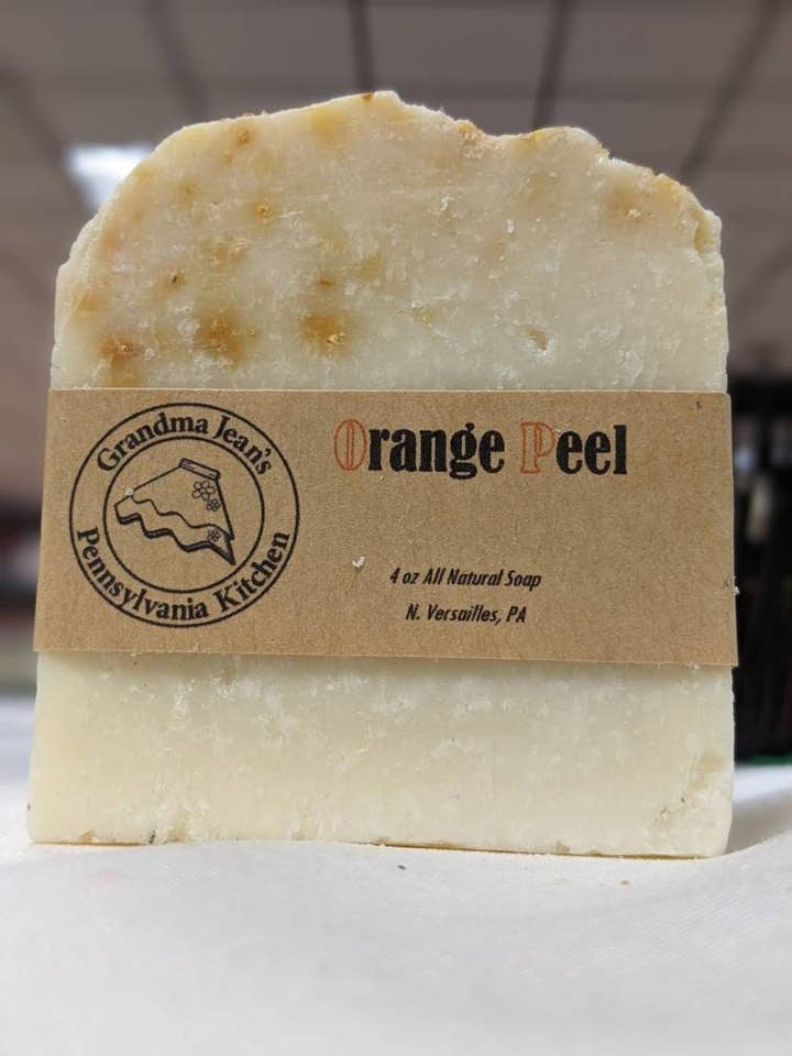 Rejuvenating Orange Peel Soap 100% All Natural Handmade for wholesale by Grandma Jean's Pennsylvania Kitchen