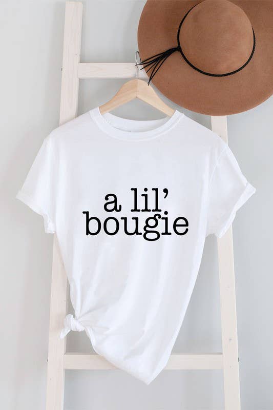 Top Avenue - Wholesale T-shirt met print - Dames - A Lil' Bougie, uniseks T-shirt met ronde hals1