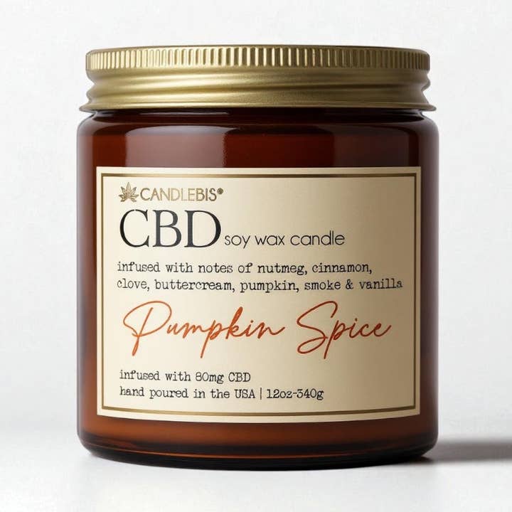 PUMPKIN SPICE CBD CANDLE for wholesale by Candlebis CBD Candles
