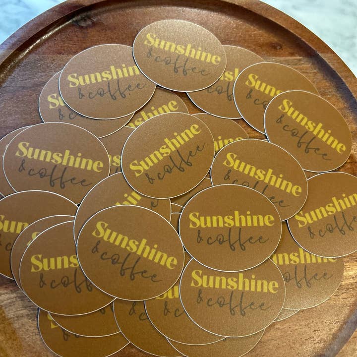 Axle Rose Co - Wholesale Sticker - Sunshine & Coffee Sticker1