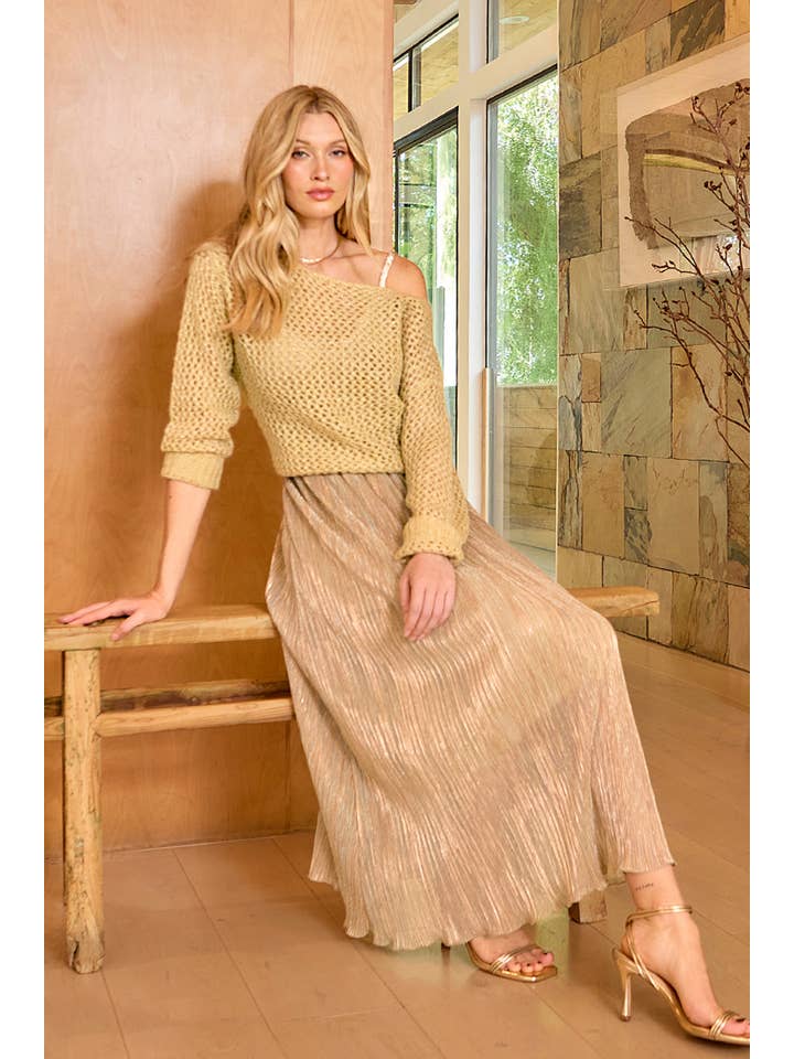 Mystree – wholesale Pullovertröja - Dam – 60897 Pullovertröja i metalliskt nät1