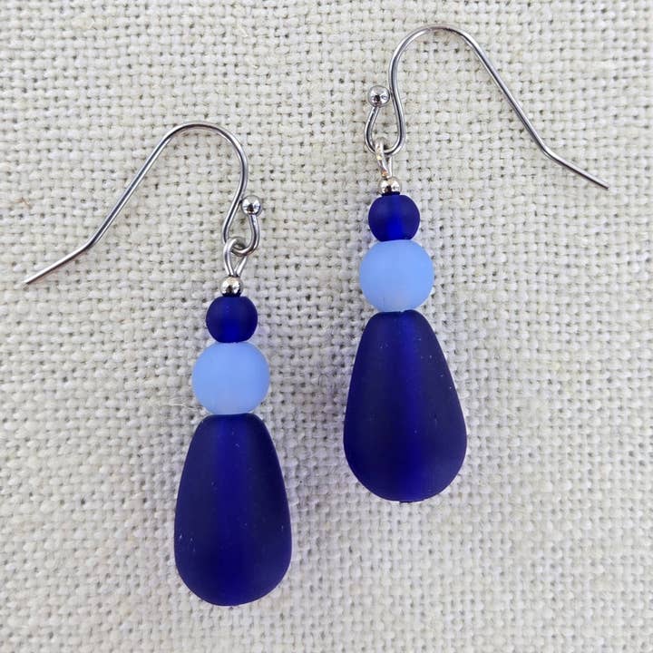 Sadie Green's Jewelry - Wholesale Dangle Earrings - Sea Glass Drop Earring 1711-SP