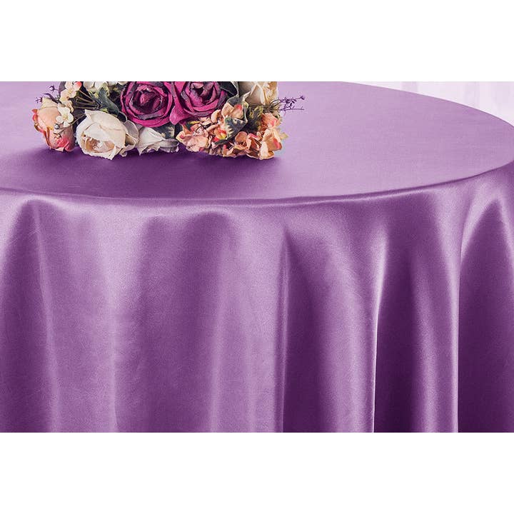 Elegant Satin‑Like Round Tablecloth – Seamless Design for wholesale by Radyan Fabrics