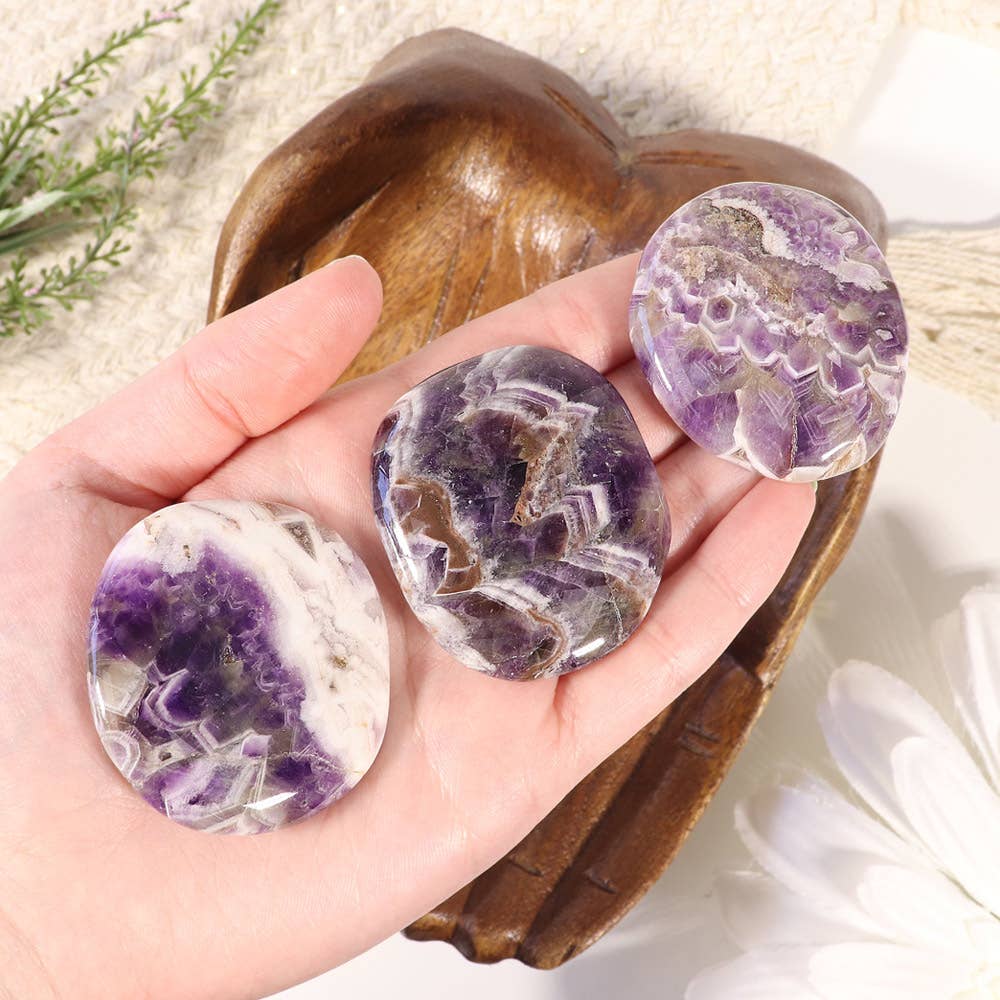 Natures Artifacts Inc - Venta al por mayor Piedras/cristales espirituales - Piedras de palma de cristal amatista12