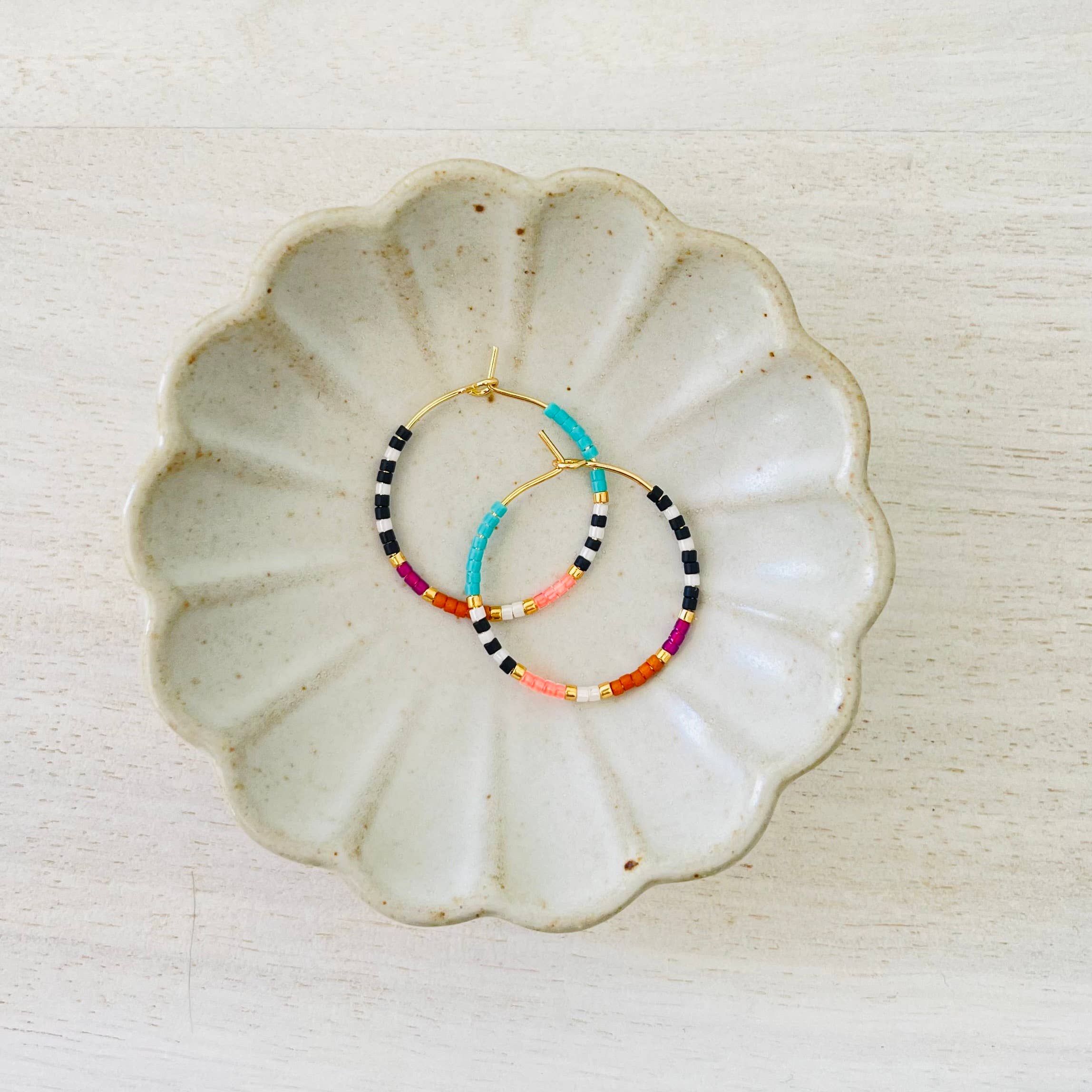 Girls Day Out by Amy Houston - Wholesale Hoop Earrings - Resort miyuki glass beaded hoop earrings2