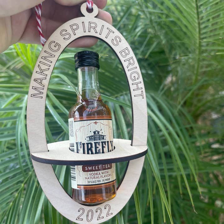 BUBBLEHEAD INK - Wholesale Ornament - Funny Liquor Holding Ornament | White Elephant Gift