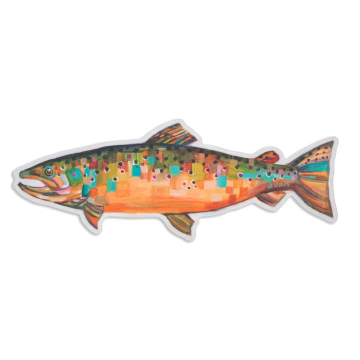 Sticker vinyle truite brune pour la vente par SheilaDunnArt
