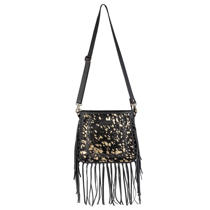 Schultertasche in Schwarzgold - Unisex für den Großhandel von Sixtease Bags USA