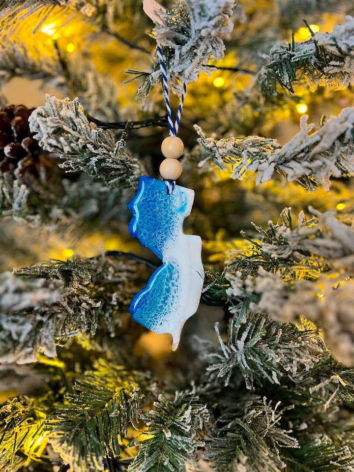New Jersey Beach Ornament for wholesale by NMinnick Designs
