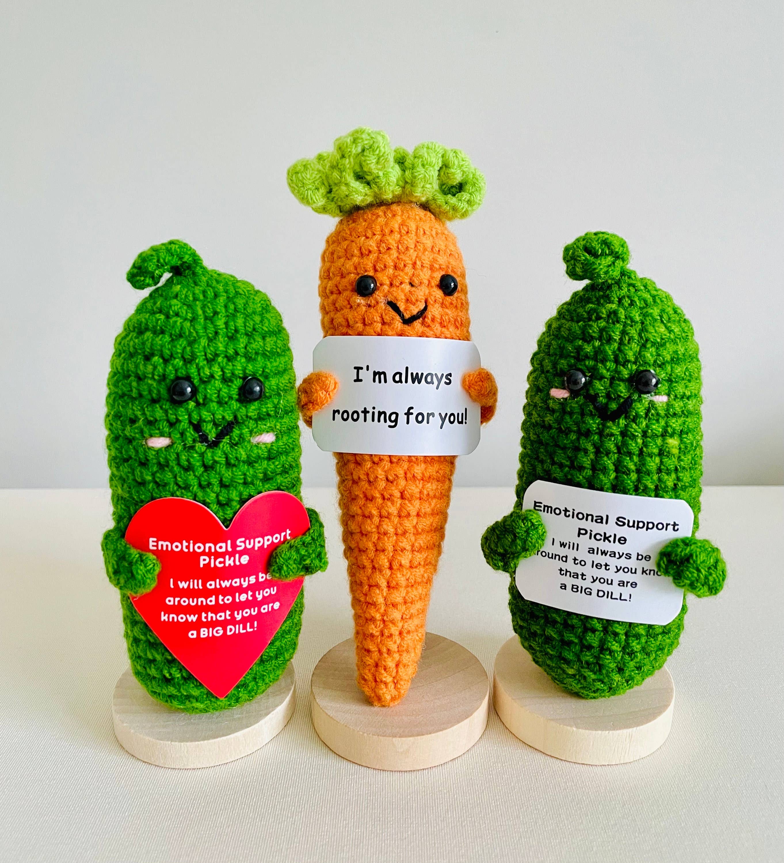 Anh2 LTD - Wholesale Doll - Kids - Graduation Gift, Cute Positive Crochet Carrot/Pickle/Bean...0
