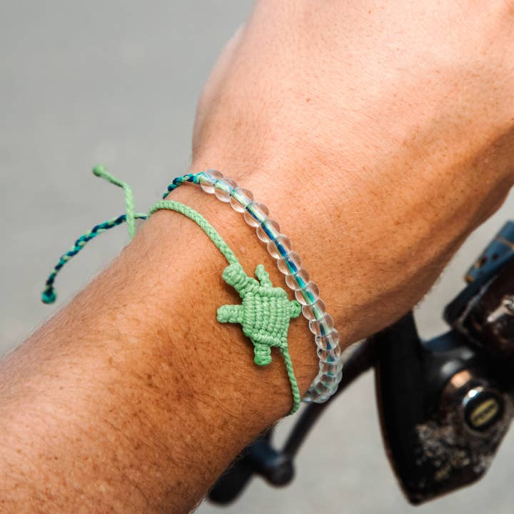 4ocean – Großhandel Gewebtes/geflochtenes Armband – 4ocean Sea Turtle Armband, Limettengrün, 6er-Pack