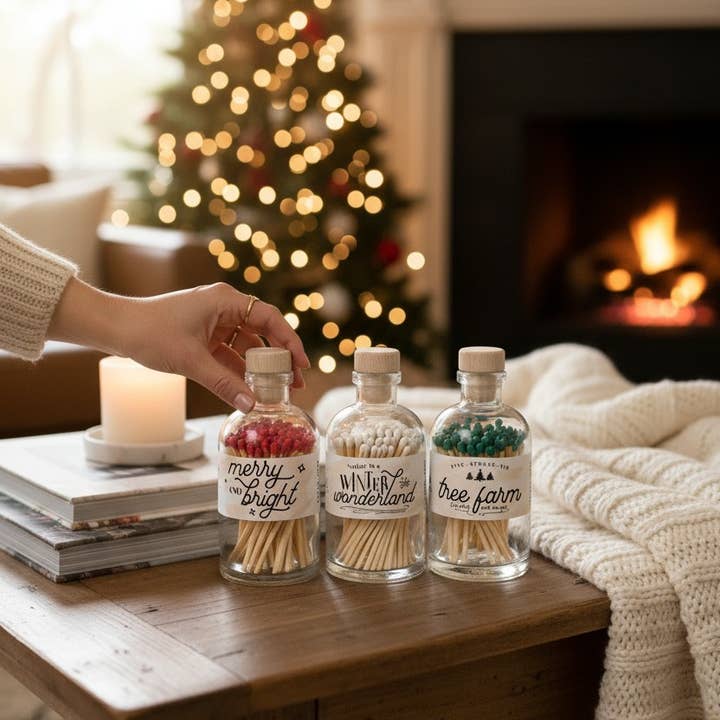 Made Market Co. - Wholesale Matches - Vintage Apothecary Christmas Tree Farm Matches2