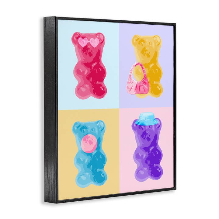 Stupell Industries - Wholesale Wall sign - Pop Style Candy Bears - Framed Wall Art12