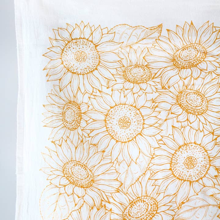 Highland Ridge | Handmade Home Decor - Wholesale Tea Towel - Sunflower Garden Tea Towel9