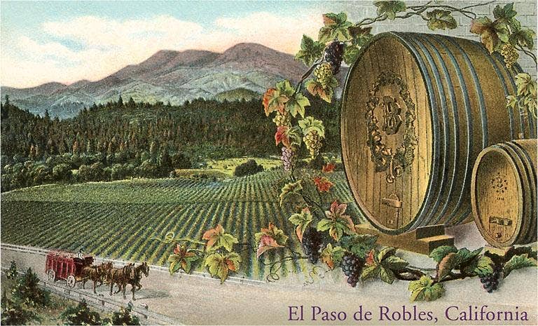 Found Image Press - Wholesale Magnet - Magnet CA-1478 Vinyards, El Paso de Robles0