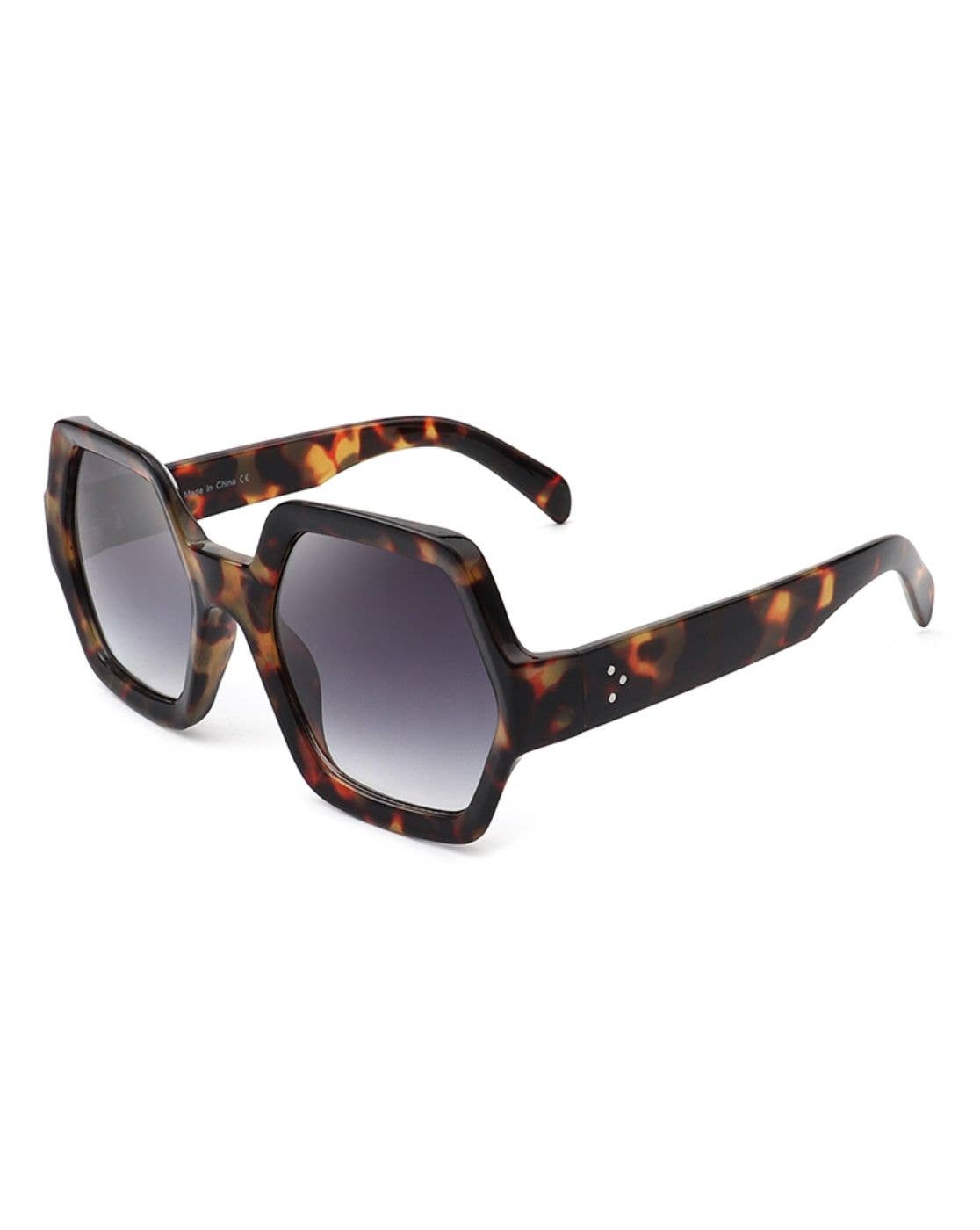 Cramilo Eyewear - Wholesale Sunglasses - Women's - Women Square Oversize Geometric Hexagonal Fashion Sunglasses8