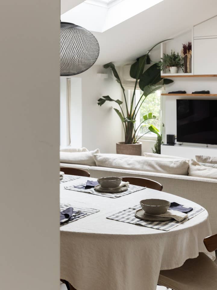 Toalha de Mesa Branca 100% Linho por atacado de JAAN STUDIO