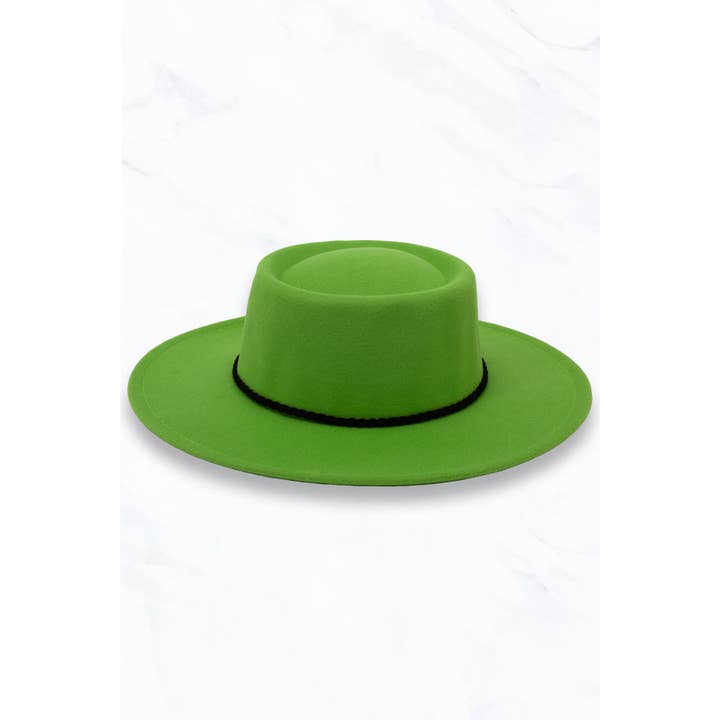 Suzie Q USA - Wholesale Fedora - Women's - Concave Top Fedora Hat with Black Belt7