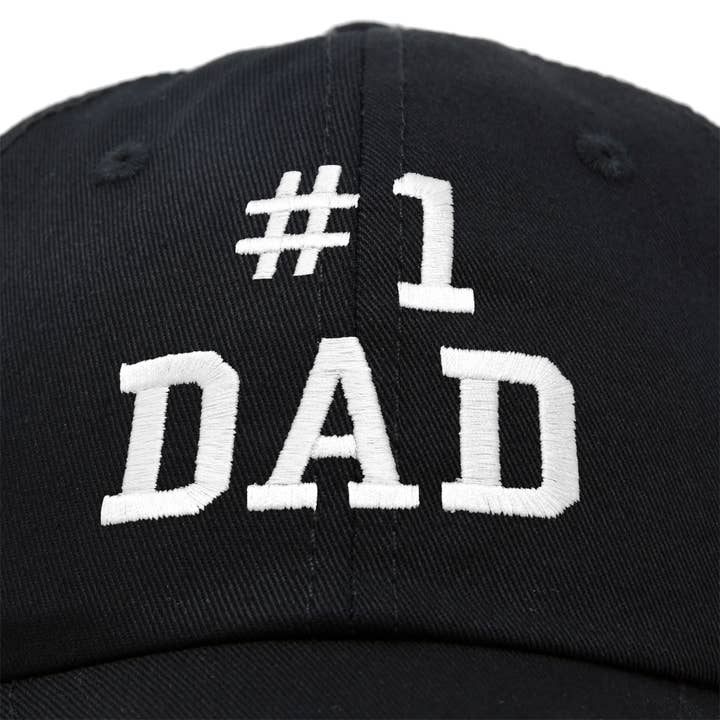 Dalix - Wholesale Baseball Cap - Men's - DALIX #1 Dad Hat Number One Fathers Day Embroider Ball Cap