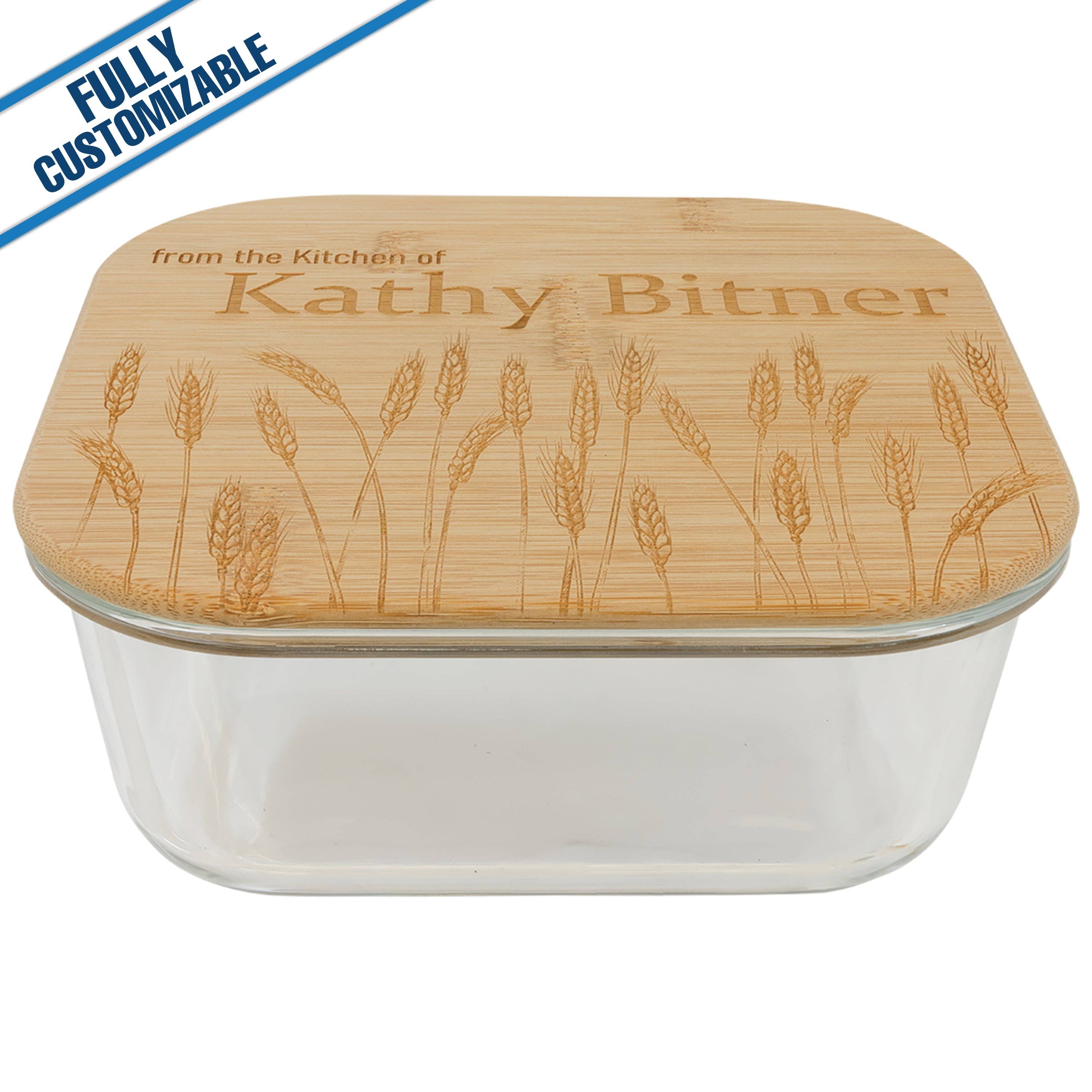GiftWorksPlus - Wholesale Food Storage Container - Square Glass Container With Bamboo Lid - Fully Customizable2