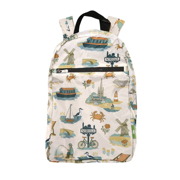 B107BG - Mochila Plegable Ligera Eco Chic Norfolk Beige (Paquete de 2) para venta al por mayor de Eco Chic