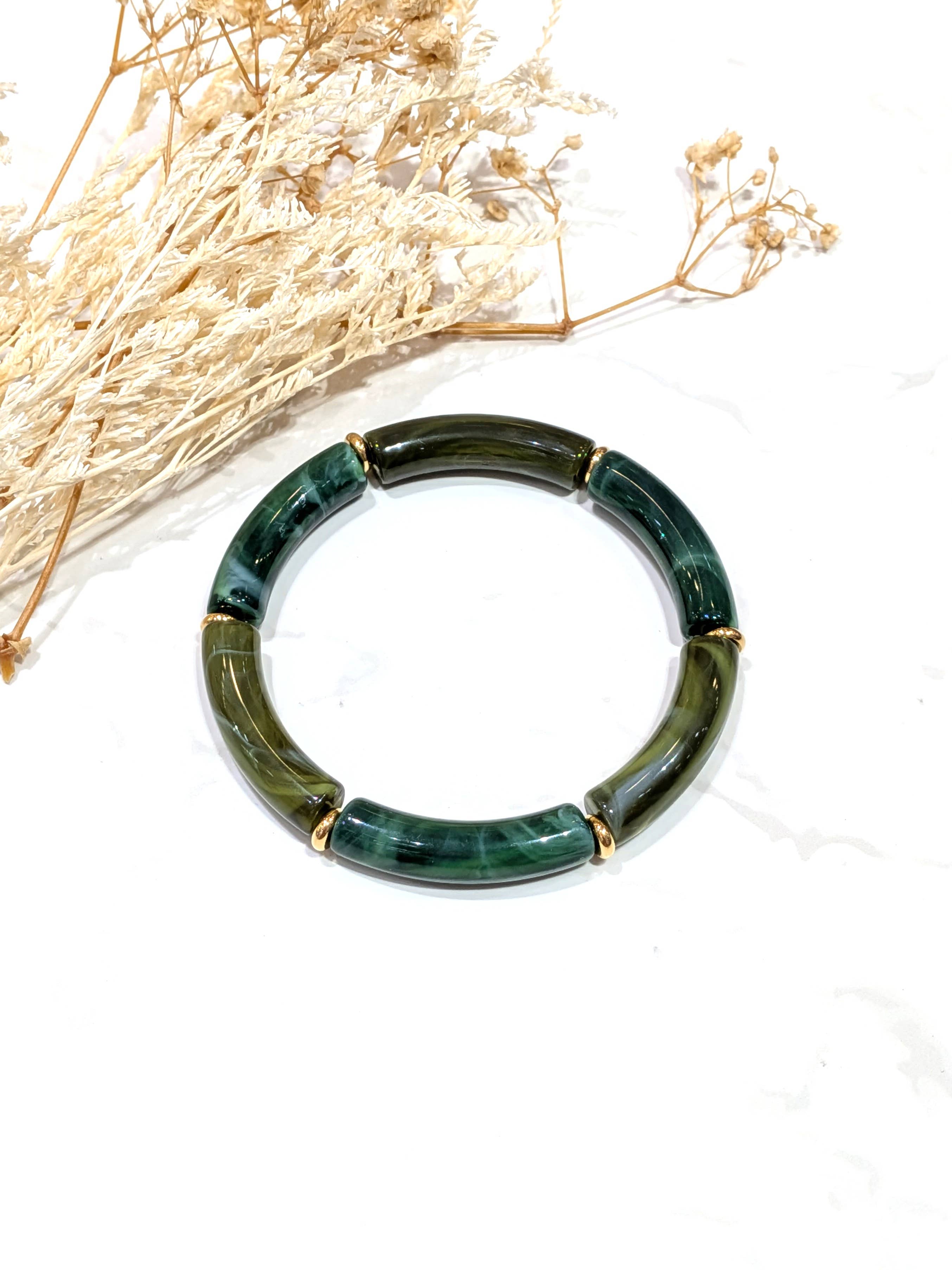 LOLO & YAYA - Wholesale Link & Chain Bracelet - 7mm Elastic Bracelet Kecy Resin9