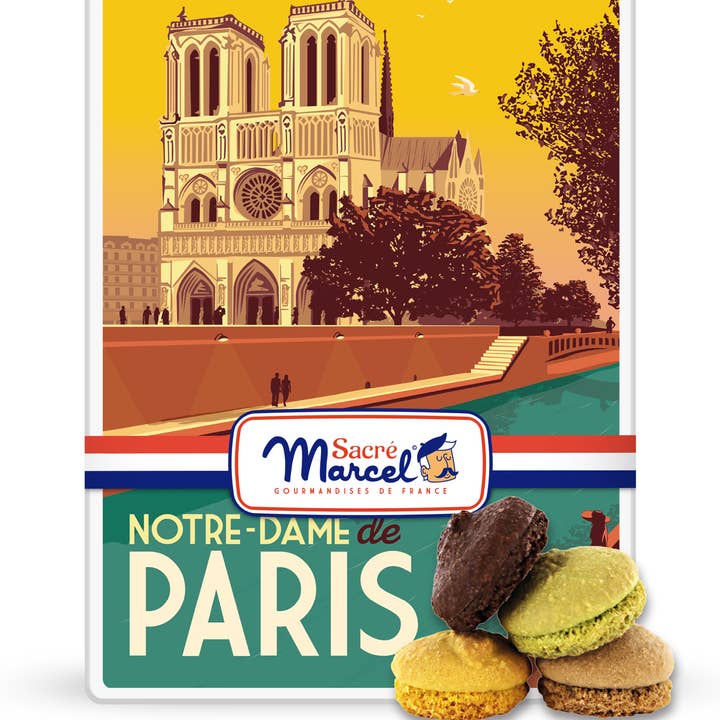 Sacré Marcel - Wholesale Cookie - Metal Box “Notre Dame De Paris” | Macaron Biscuits0