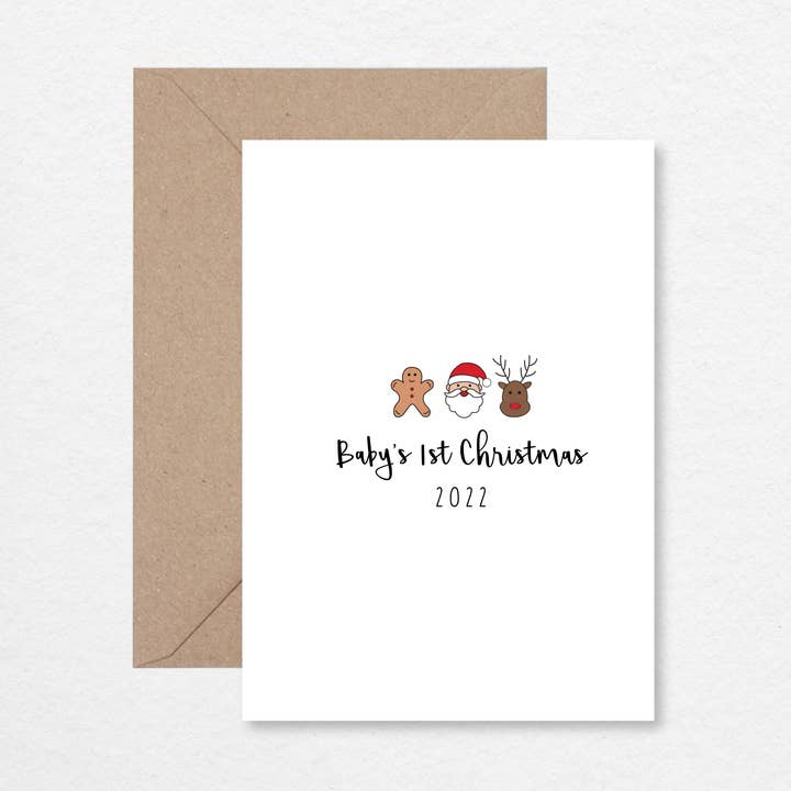 Cartão de Natal 1º Natal A6 Bebé por atacado de EK DESIGN
