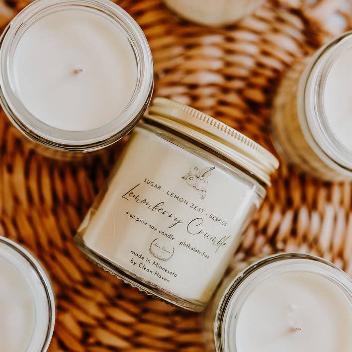 Candela di soia in vetro carino per la vendita all'ingrosso da parte di Clean Haven