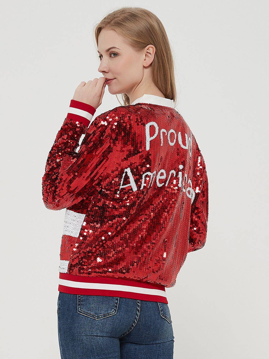 Anna Kaci Wholesale - Vente Bombers – femme - Blouson aviateur zippé à sequins8