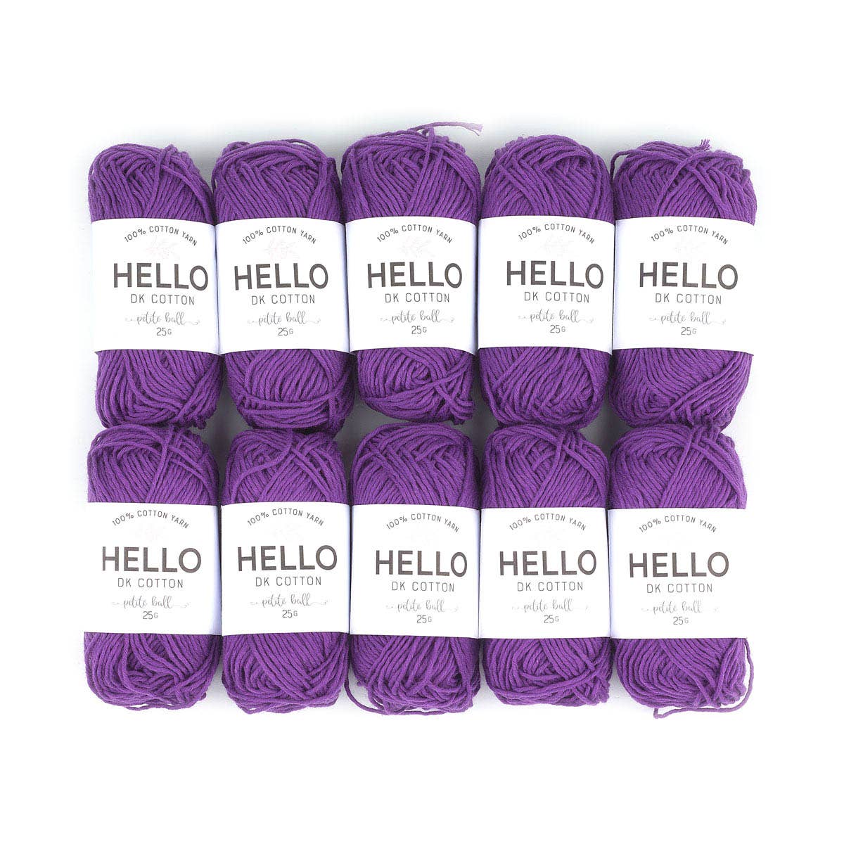 Creative World of Crafts – wholesale Garn – HEJ 100% bomull 25g Amigurumi garn förpackning med 10 bollar42