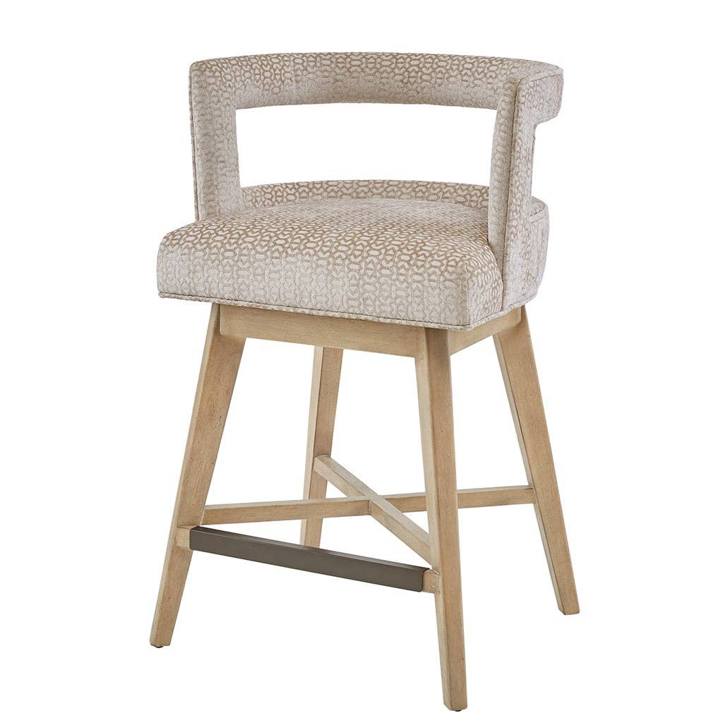 Olliix - Wholesale Stool - Distressed Upholstery Counter Stool, Cream8