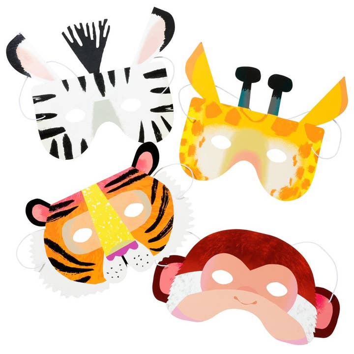 Talking Tables USA - Wholesale Costume - Kids - Kids Dress Up Animal Masks | 8 Pack |