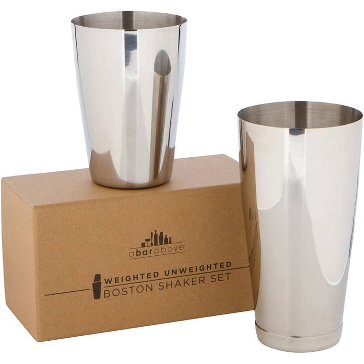 Boston Shaker (Weighted/Unweighted, Stainless Steel) for wholesale by A Bar Above