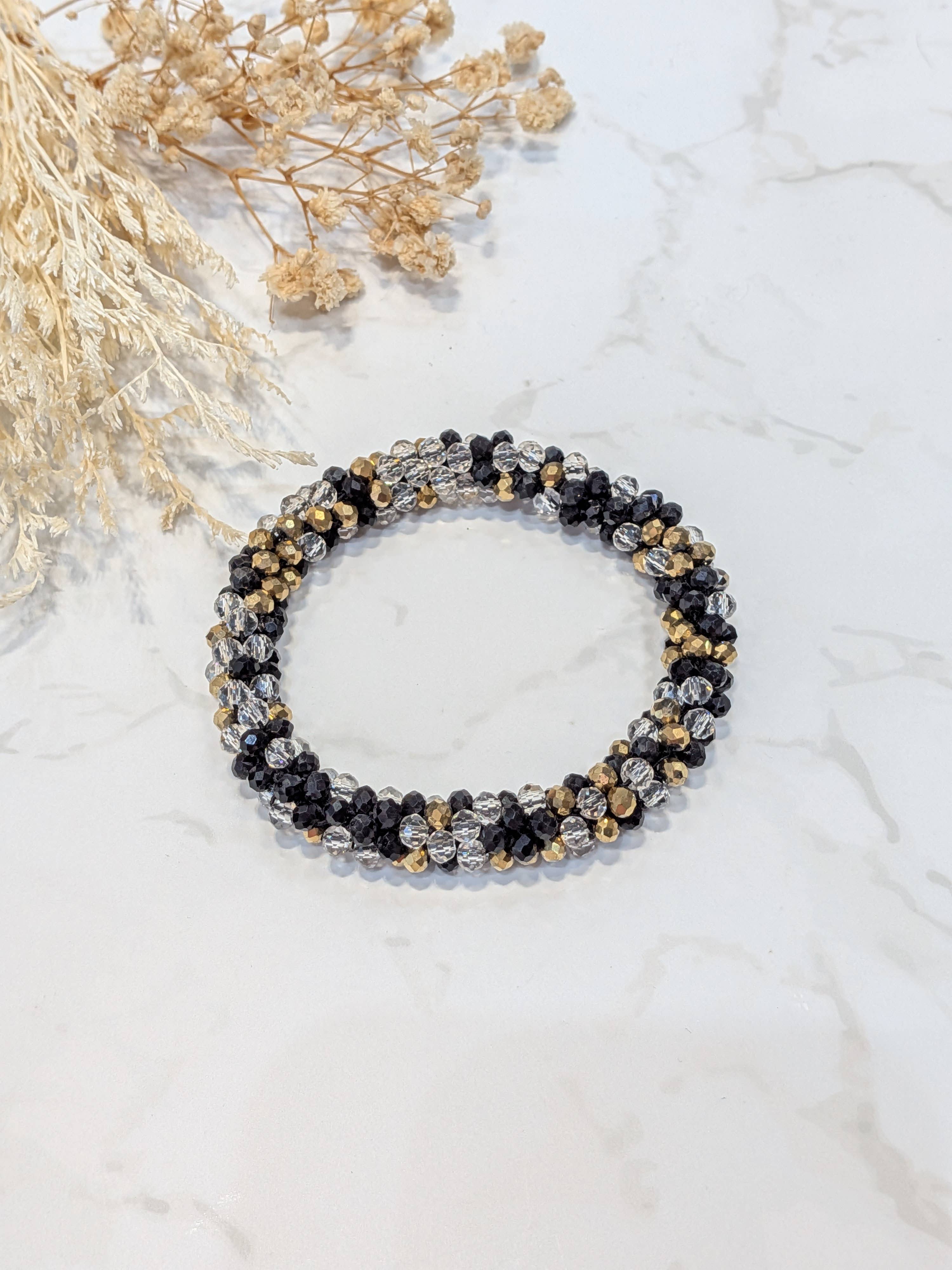 LOLO & YAYA - Wholesale Link & Chain Bracelet - Black-tone crystal effect bracelet21