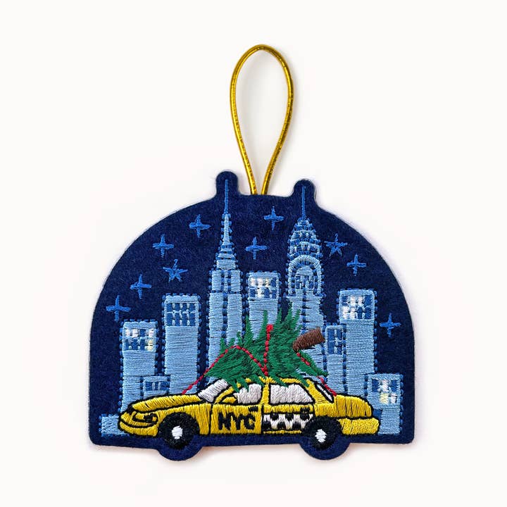 Seltzer Goods - Wholesale Ornament - NYC Taxi Scene Ornament0