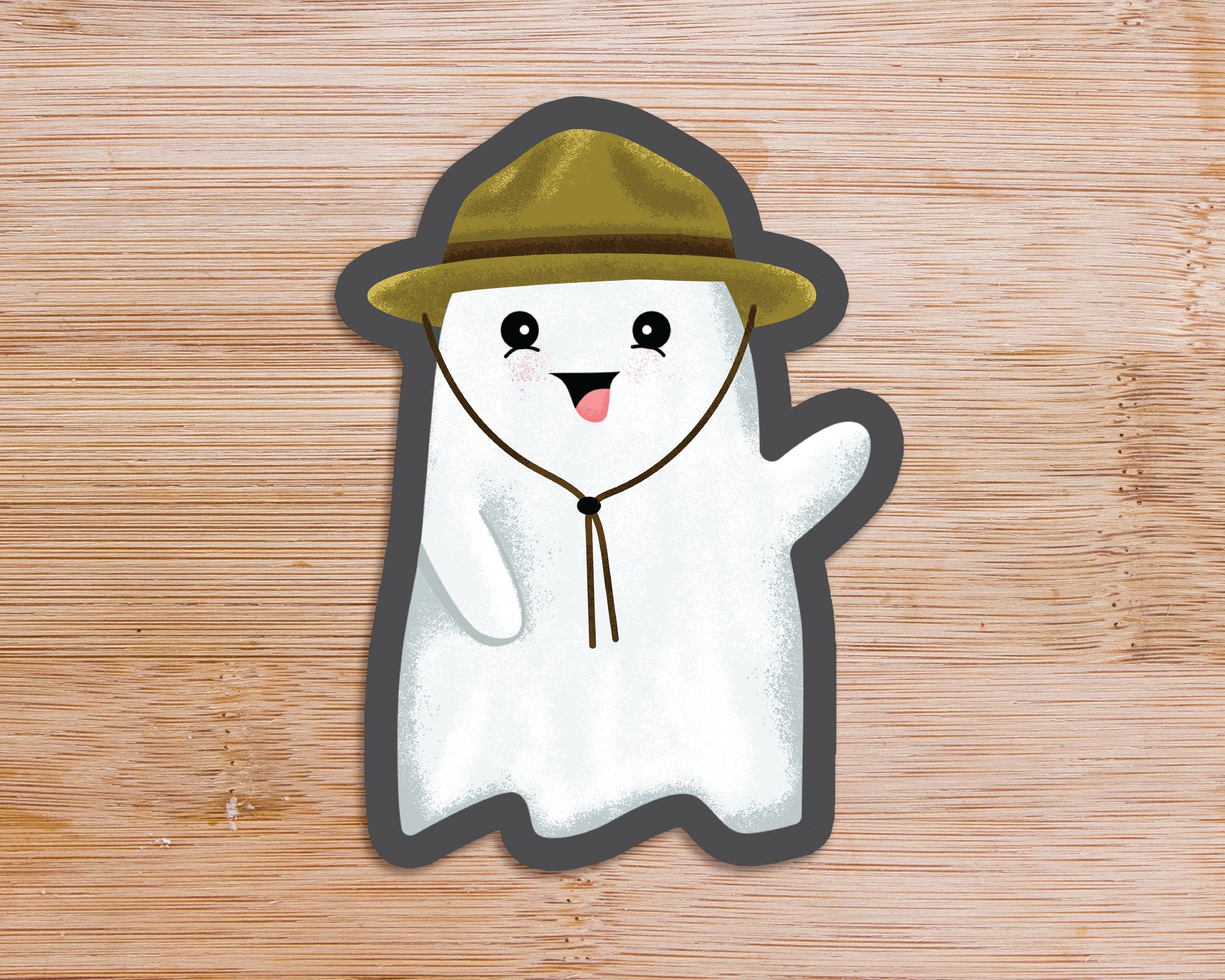 The Fiction Phantom - Wholesale Sticker - Cute Park Ranger Ghostie 3" Vinyl Sticker 1