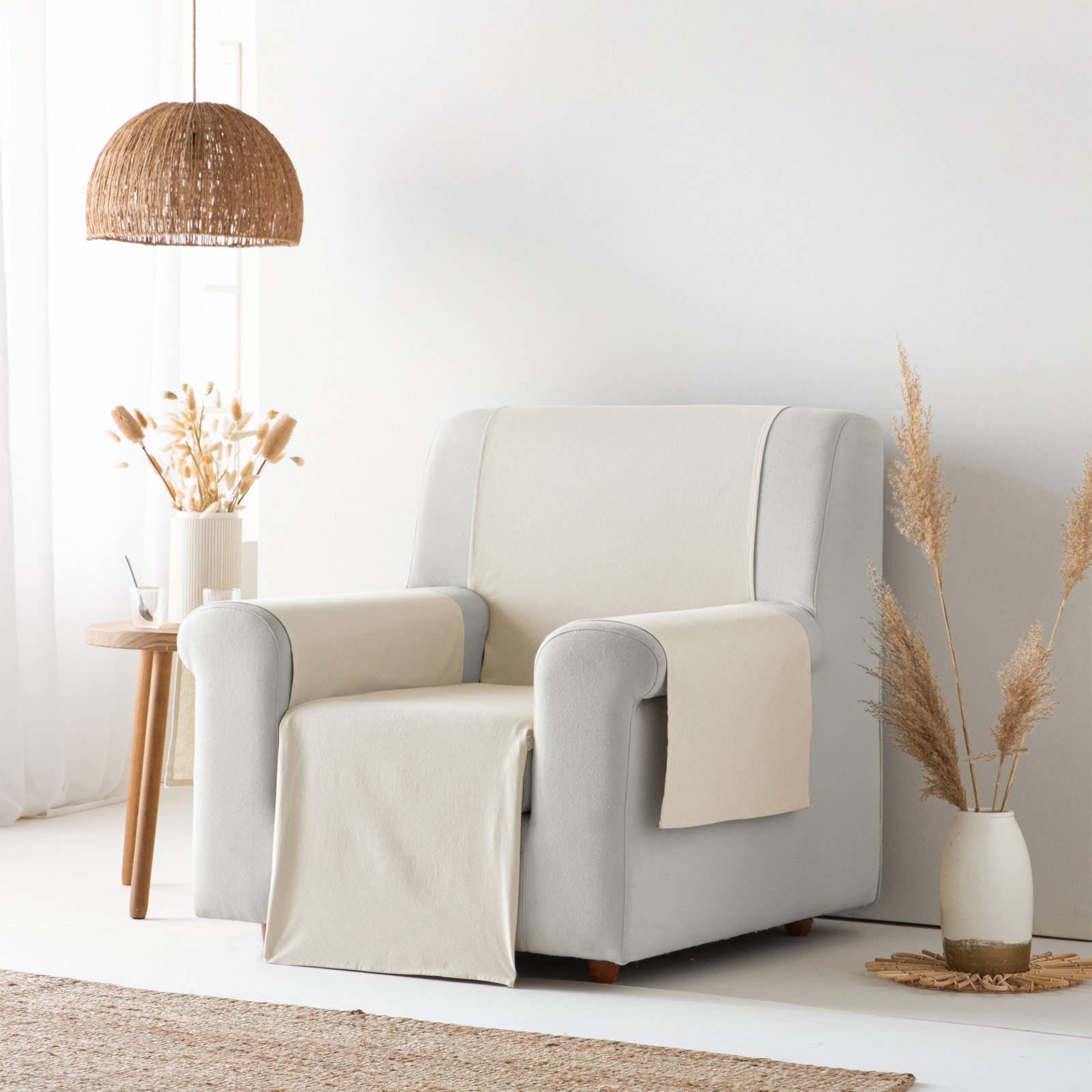 GAMUSI - Wholesale Chair/Sofa Slipcover - Smooth cotton plain sofa cover ALICANTE71