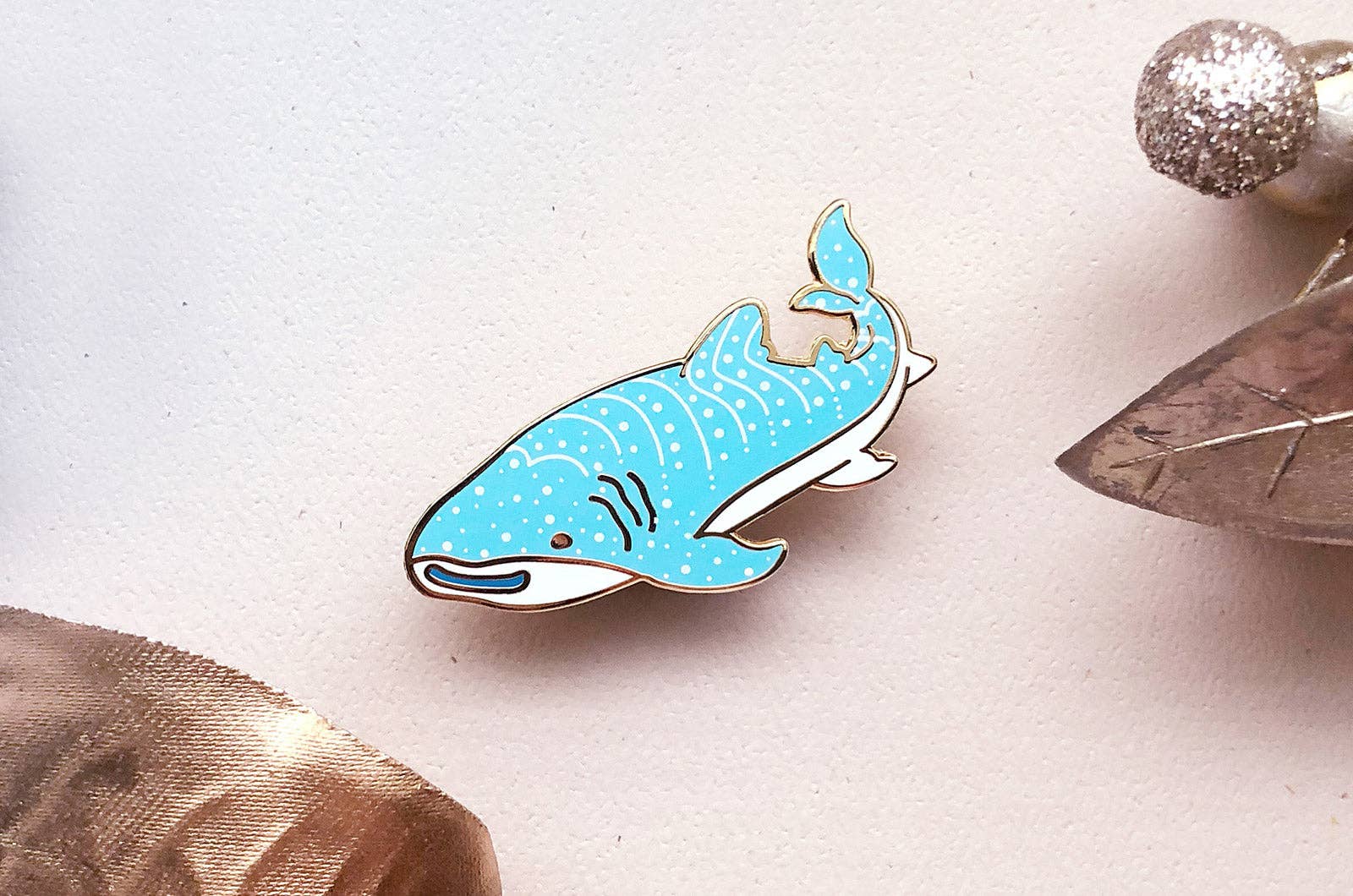 Alum and Ink - Wholesale Lapel Pin/Button - Happy Whale Shark Pin8