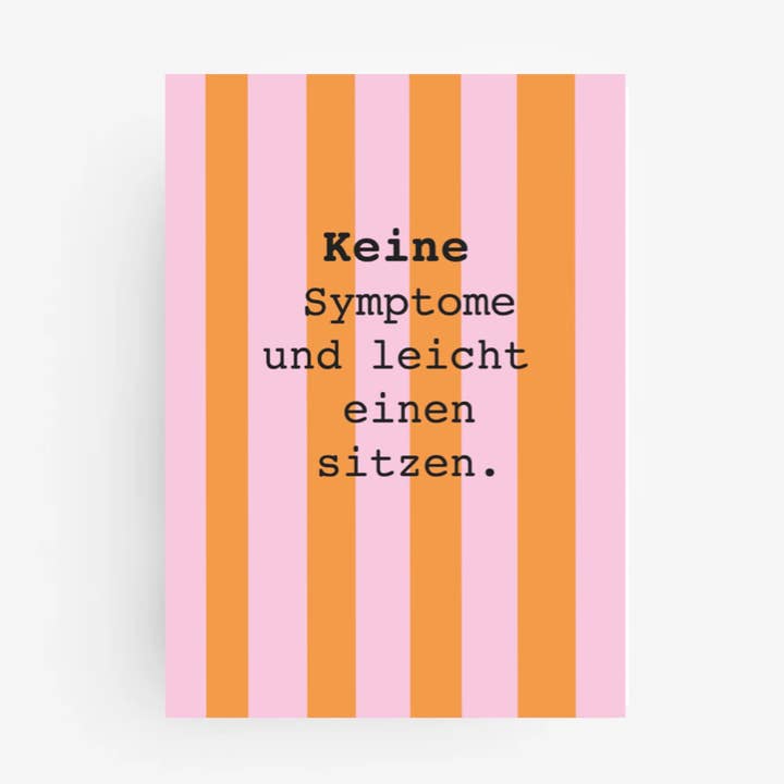 Carte postale « Pas de symptômes » pour la vente par Ute Arnold / Hej.Ibiza