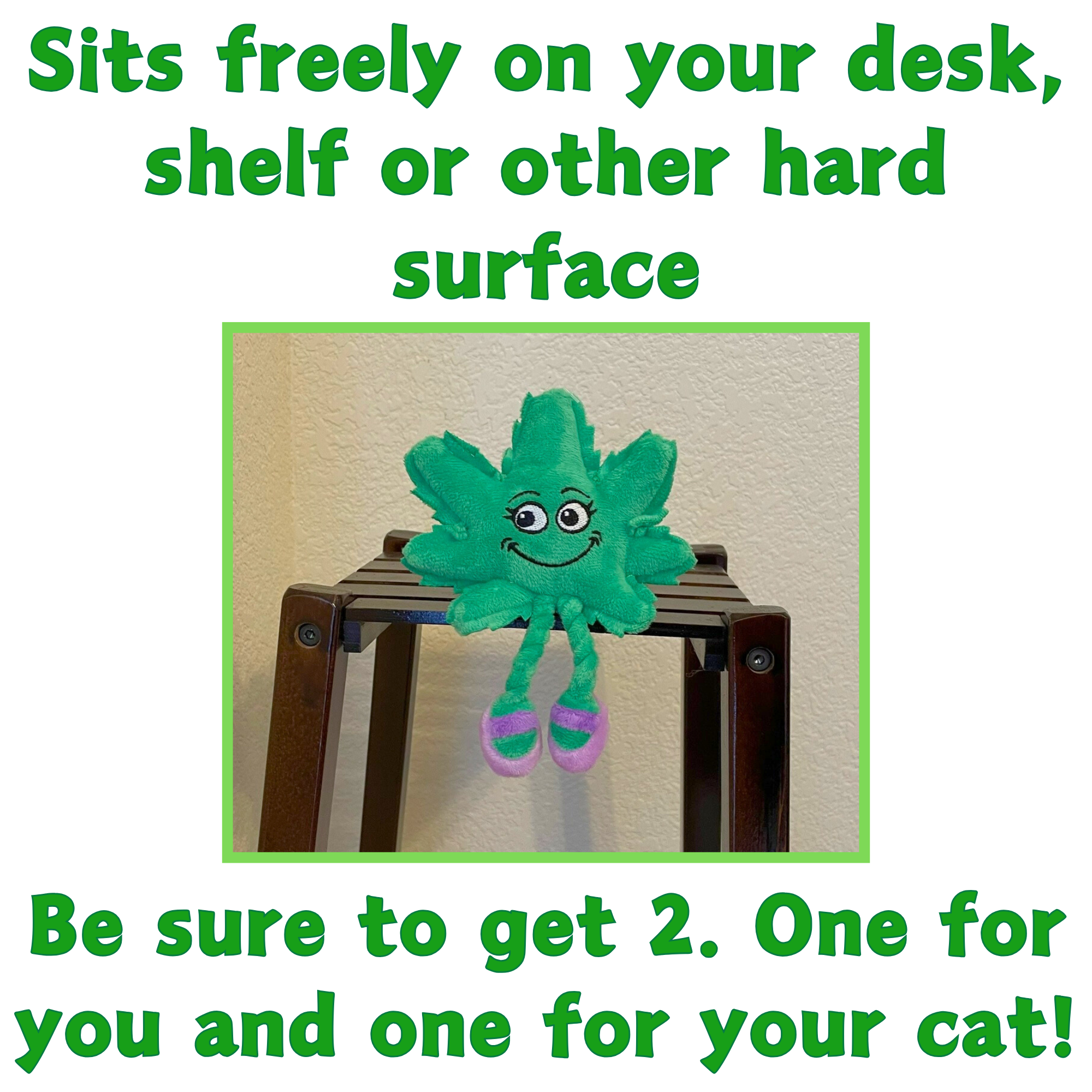 PAW:20 - Wholesale Pet Toy - Cat - Lil' Mary Jane the Marijuana Leaf, Plush Catnip Cat Toy5