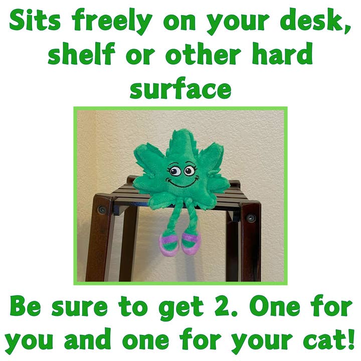 PAW:20 - Wholesale Pet Toy - Cat - Lil' Mary Jane the Marijuana Leaf, Plush Catnip Cat Toy5
