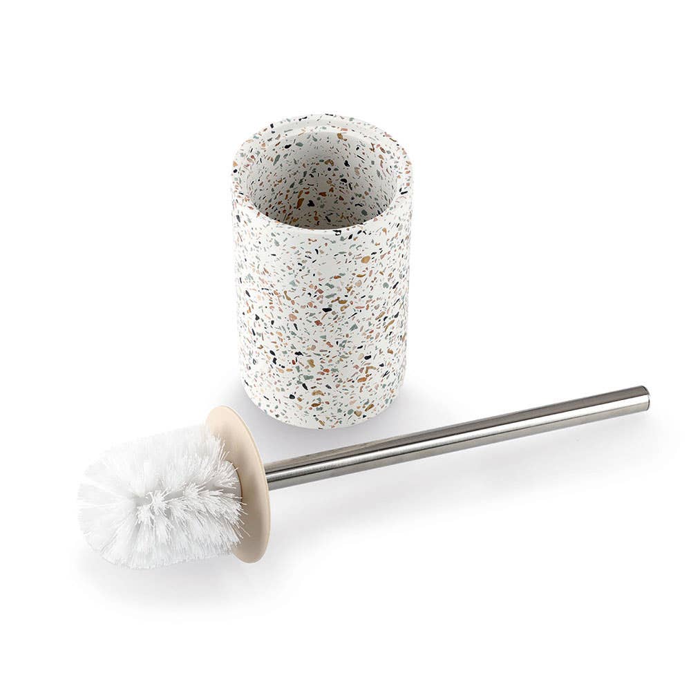 Zeller Present – escova para sanita por atacado – Escova de sanita &quot;Terrazo&quot;, Cimento3