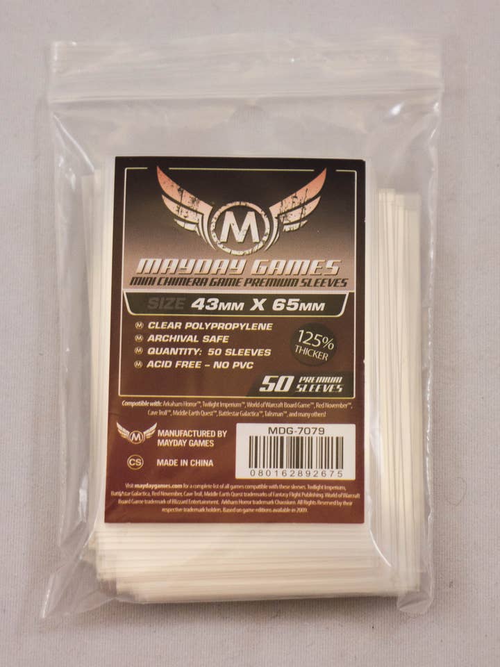 Premium Mini Chimera Game Sleeves 43 X 65 MM - Dark Red for wholesale by Mayday Games