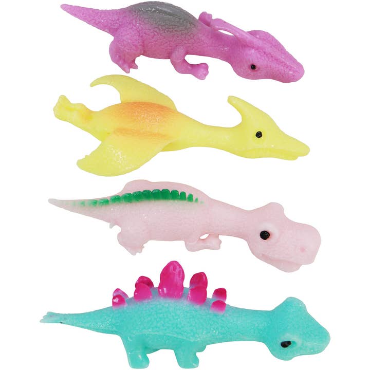 ASSORTED Baby Dinosaur Sticky Slap Slingshot - 24 Pcs for wholesale on Faire4