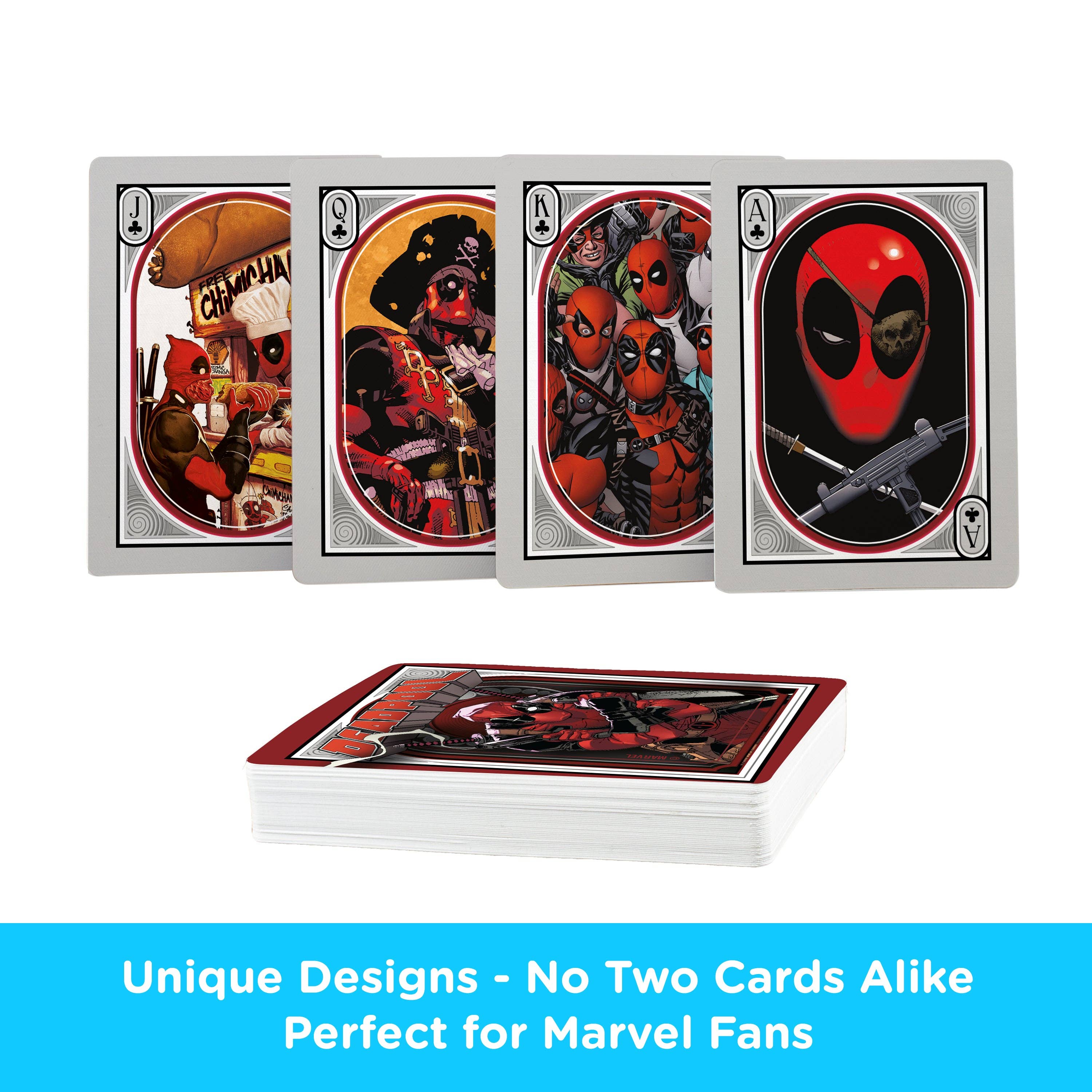 AQUARIUS, GAMAGO, ICUP, & ROCK SAWS by NMR Brands - Wholesale Playing Cards - Marvel Deadpool Nouveau Playing Cards2